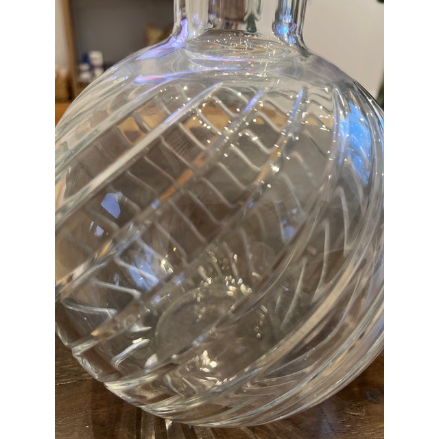 This is a stunning 10” Baccarat vase. Done in clear glass with Cyclades pattern. A diagonal line creating a visual...
