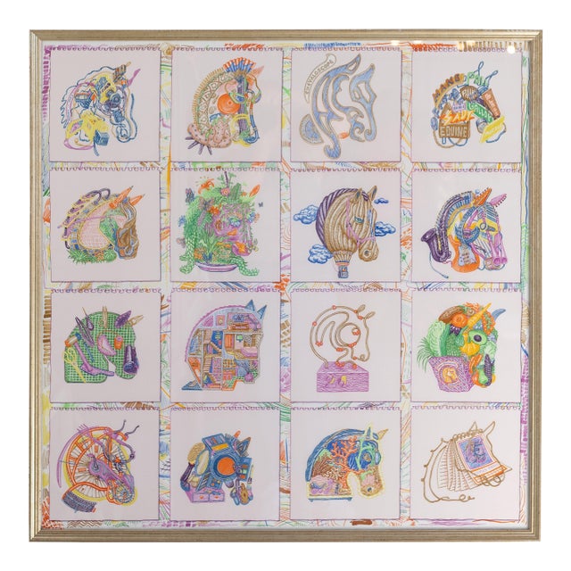 Framed Chevaloscope Hermes Scarf For Sale