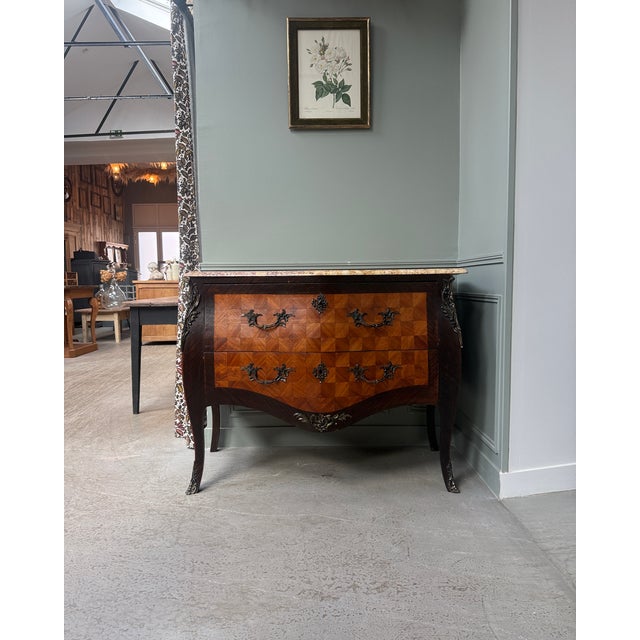 Louis XV Commode in Brass and Wood For Sale - Image 15 of 15