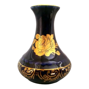 Mid 20th Century Pirkenhammer Hand-Painted Porcelain Mini Vase, Czech Republic