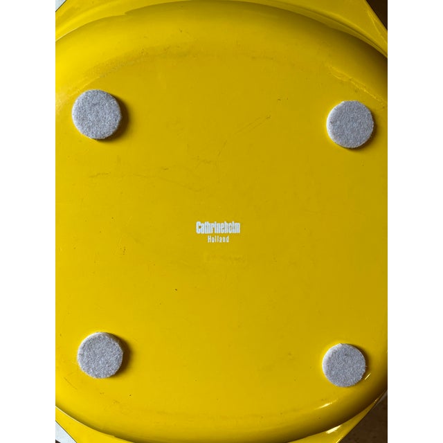 1950s 1950s Cathrineholm of Norway Yellow Enamel Paella Dish For Sale - Image 5 of 8