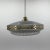 Grey metal ring pendant with brass perforated strip by LUDIB Bratislava, Czechoslovakia 1960s. Bulb: 1 x E25-E27. Up to...