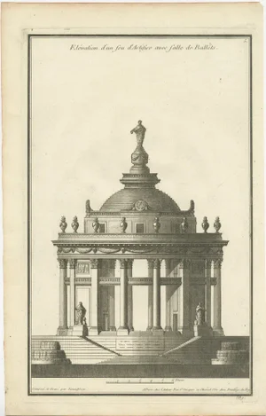 De Neufforge, Neoclassical Visions, Original Engravings, 1770, Set of 2