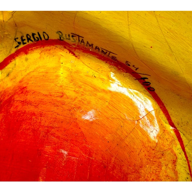 Monumental Signed Sergio Bustamante "Un Hombre con Bigote" Smiling Sun Sculpture For Sale - Image 17 of 18
