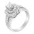 Contemporary 14K White Gold Diamond Vintage Ring (1 cttw, H-I Color, I1-I2 Clarity) - Size 7 For Sale - Image 3 of 6