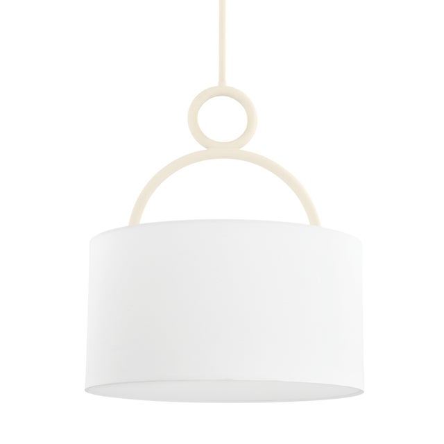 Traditional Mitzi Wynter 3-Light Chandelier, Textured Cream For Sale - Image 3 of 3
