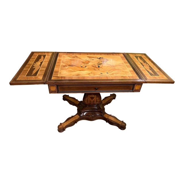 Museum Quality Charles X Style Napoleon Inlaid Table After Jacques-Louis David For Sale
