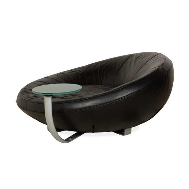 DS-152 Leather Two-Seater Black Sofa from de Sede For Sale - Image 9 of 10