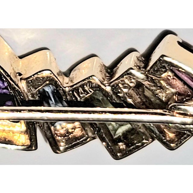 1960s Midcentury 14k Gold Rainbow Brooch Pin For Sale - Image 10 of 10