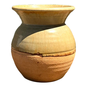Vintage Half Glaze Pottery Vase
