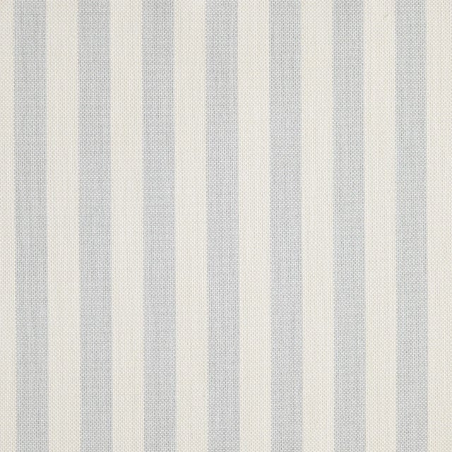 Schumacher x Caroline Z Hurley Even Stripe Fabric in Sky For Sale
