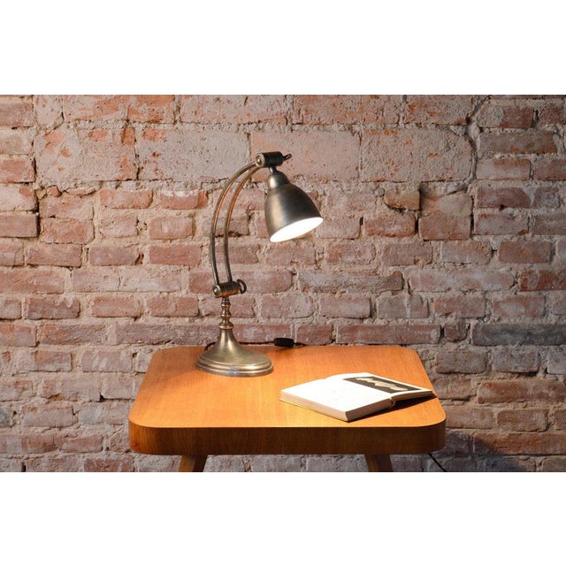 Art Deco Table Lamp in Chrome-Plated Steel, France, 1920s For Sale - Image 14 of 15