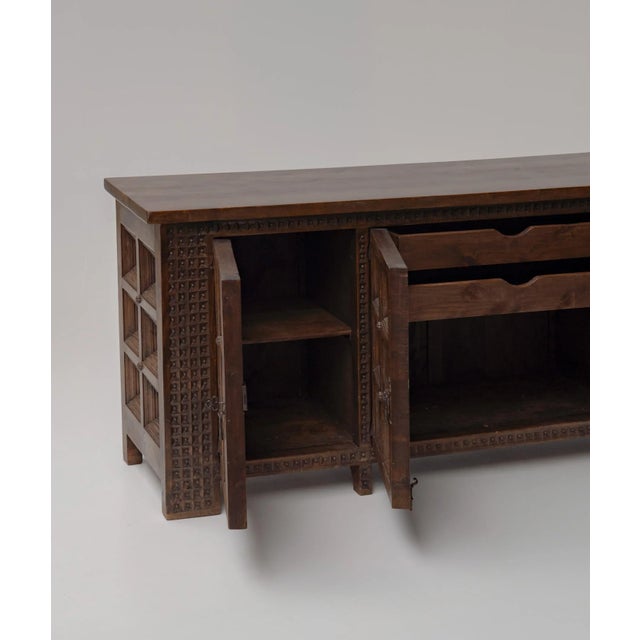 Spanish Brutalist Rustic Sideboard, 1960s For Sale - Image 6 of 11