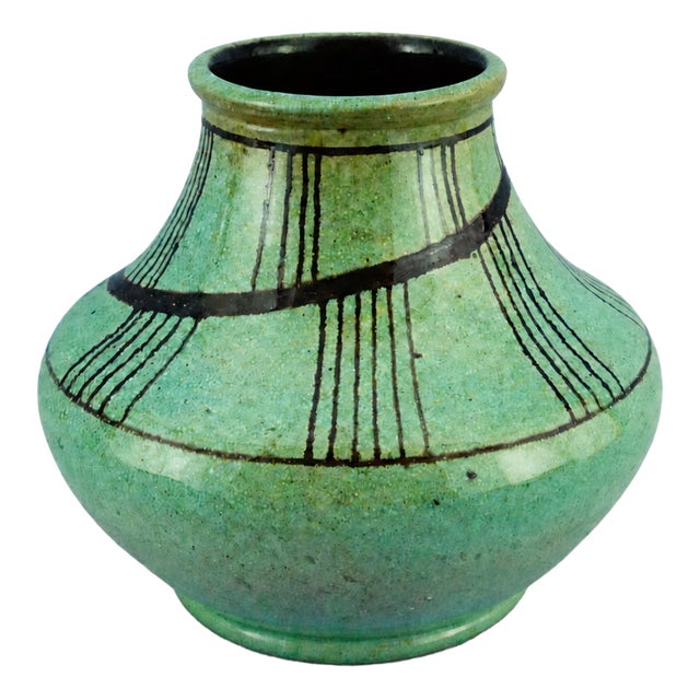Mid-Century Ceramic Vase attributed to Alessio Tasca for Istituto Statale d'Arte, Venice, Italy, 1950s For Sale
