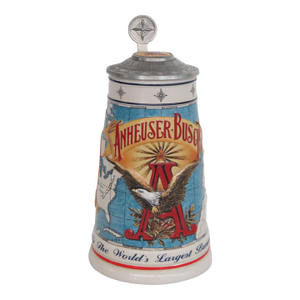 Anheuser Busch Beer Stein Collectors Club 1996 World's Largest Brewer 4825b