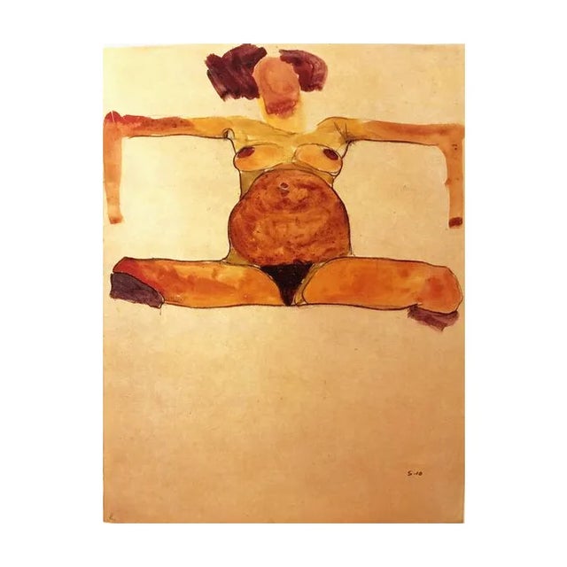 Artist: Egon Schiele Country: Austria Title: SSitting Pregnant Woman Medium: Offset – 4 Paper: Heavy paper 16 x 12 inch...