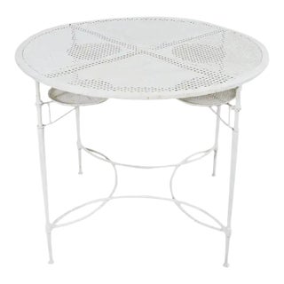 Mario Papperzini for Salterini Garden Dining Table With Drink Holders For Sale