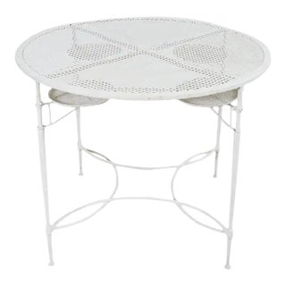 Mario Papperzini for Salterini Garden Dining Table With Drink Holders, Attributed For Sale