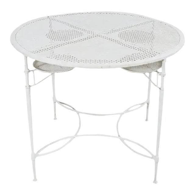 Mario Papperzini for Salterini Garden Dining Table With Drink Holders, Attributed For Sale