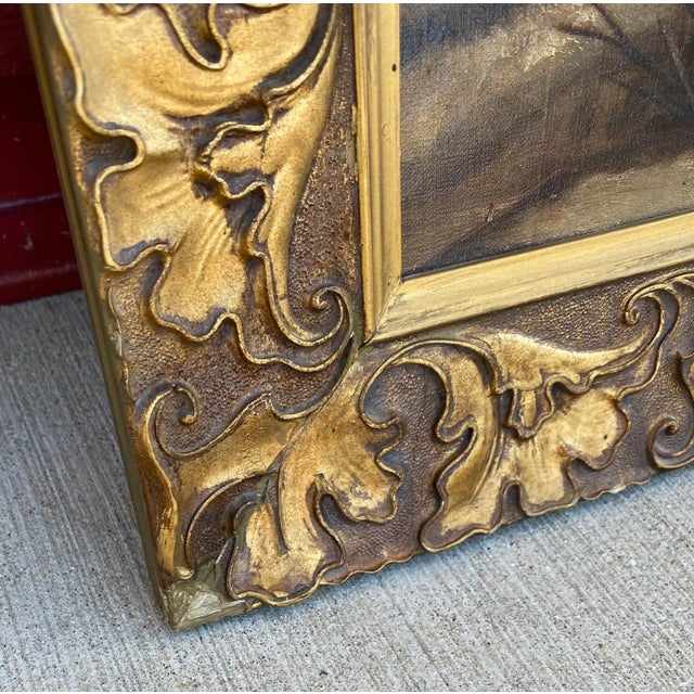 Signed and Dated 1866 Antique Equestrian Farm Painting by Clive Harding For Sale In Chicago - Image 6 of 8