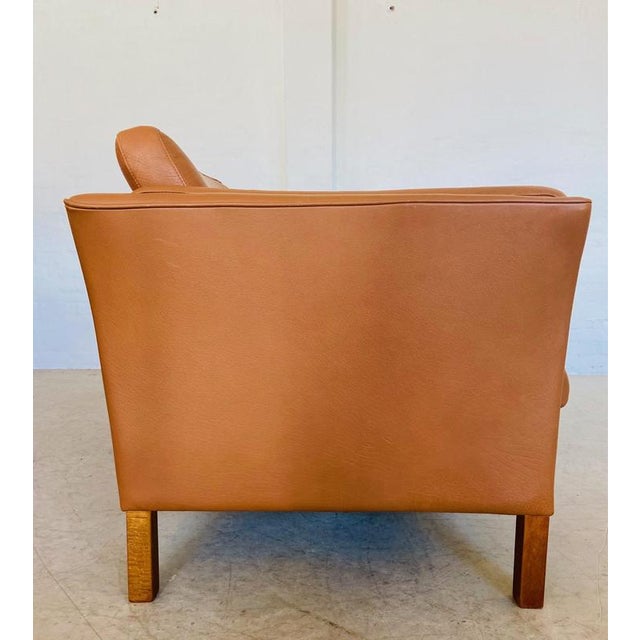 Mid-Century Danish Cognac Three Seater Sofa by Morgans Hansen For Sale - Image 16 of 18