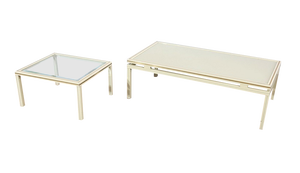 Coffee Table and Sofa End by Pierre Vandel, 1970s, Set of 2