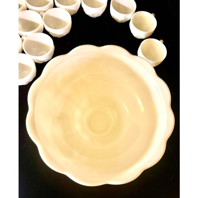 Mid 20th Century Mid 20th Century L. E. Smith Harvest Grape Punch Bowl Set - 13 pcs For Sale - Image 5 of 12
