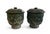 Ceramic Pair of Vintage Mid-Century Modern Artichoke Footed Ceramic Jars With Lid For Sale - Image 7 of 11