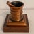 Bronze 1950’s Solid Bronze Apothecary Mortar and Pestle Mounted on Solid Walnut Presentation Base. For Sale - Image 8 of 13