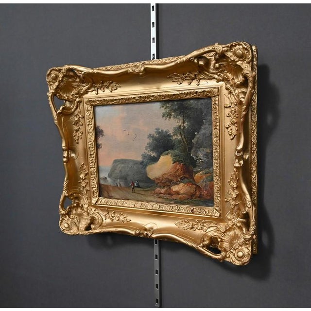 After Jean Pillement, Path Opening Onto the Sea, Oil on Panel, Late 19th Century For Sale - Image 4 of 17