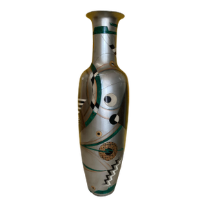 Late 20th Century Oversized Six Foot Tall Japanese Floor Vase in Memphis Style