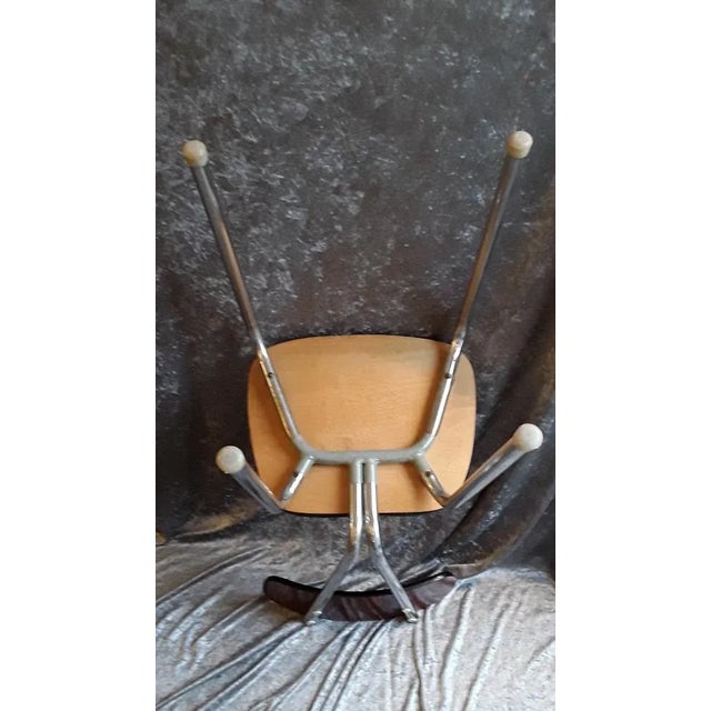 Wood Vintage Dining Room Chairs, 1960s, Set of 5 For Sale - Image 7 of 8