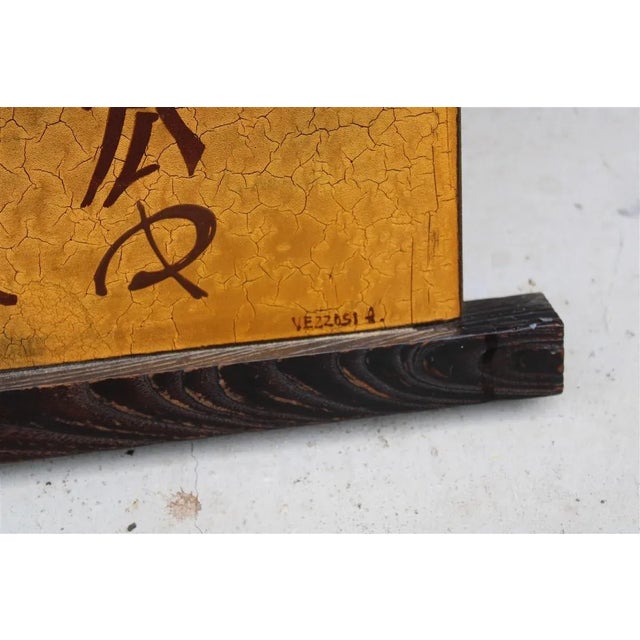 Italian Decorative Panel in Enamel Inspired Almond Blossoms and Birds, Japan, 1950s For Sale - Image 10 of 13