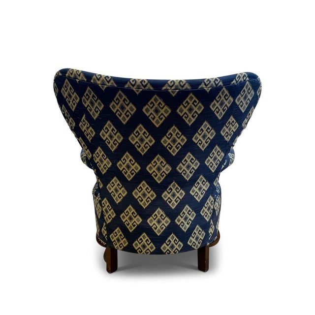 Beech Open-Framed Armchair with Kilim Upholstery from Fritz Hansen, 1950s For Sale - Image 6 of 10