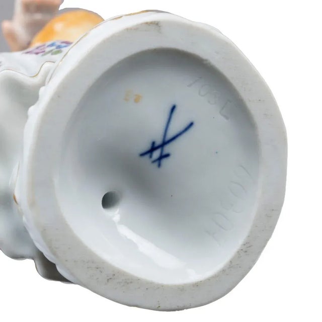 Rococo Girl with a Bowl Figurine from Meissens For Sale - Image 3 of 4