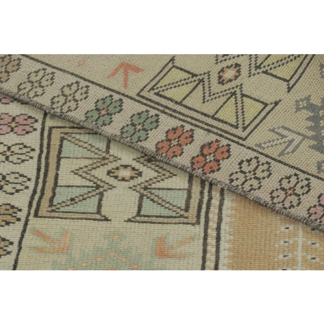 Vintage Turkish Runner With Pastel Floral Medallion Design - Rug & Kilim For Sale In New York - Image 6 of 9
