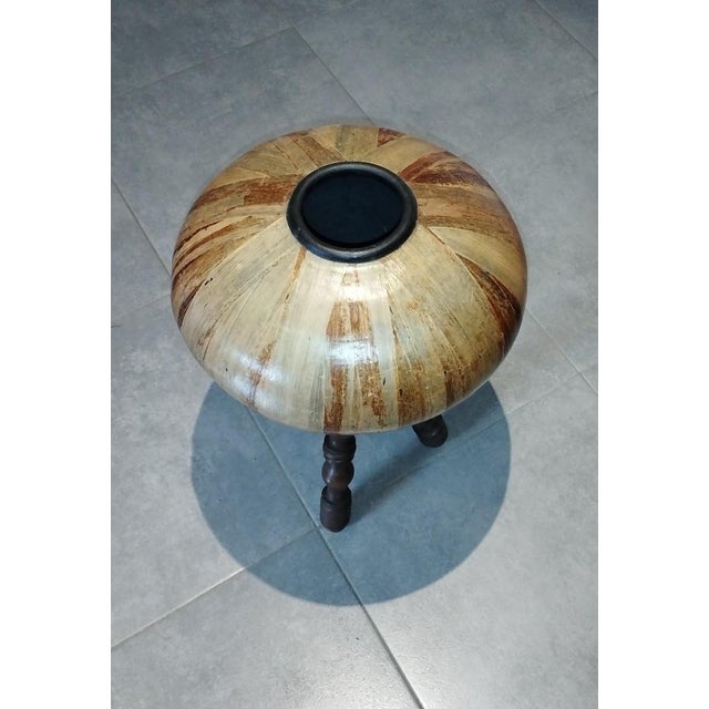 Large Vintage Vase in Leaves, 1950s For Sale - Image 4 of 18