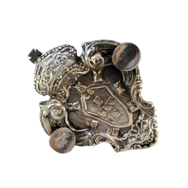 Silver Ashtray with the Coat of Arms of Portugal For Sale - Image 9 of 9