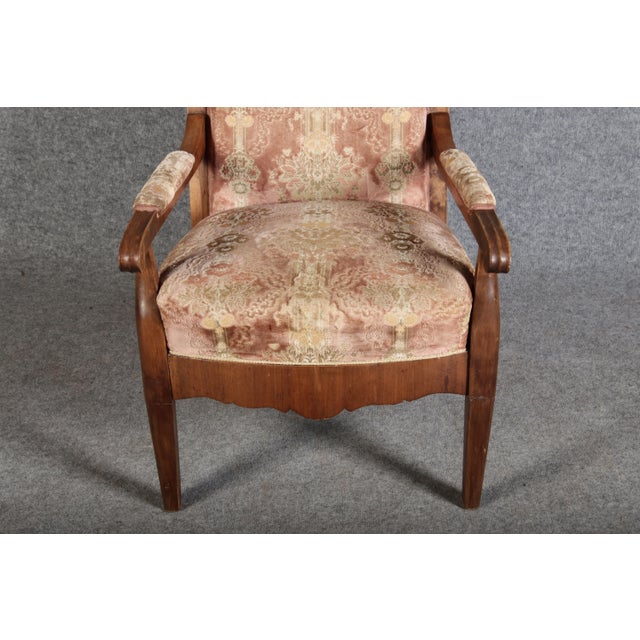 Antique Biedermeier Armchair in Walnut, 19th Century For Sale - Image 14 of 18