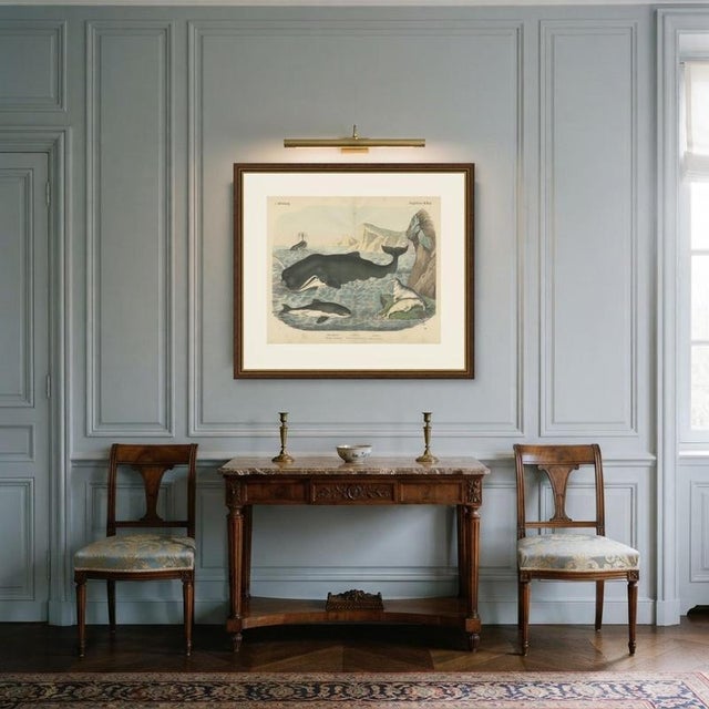 Carl Friedrich August, Sperm Whale with Porpoise and Seals, Kolb Mammals, 1890, Print For Sale - Image 11 of 12