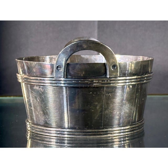 Wilcox Silver Plate Co. Vintage Wilcox Barrel Form Silverplate Wine / Champagne Bottle Coaster For Sale - Image 4 of 8