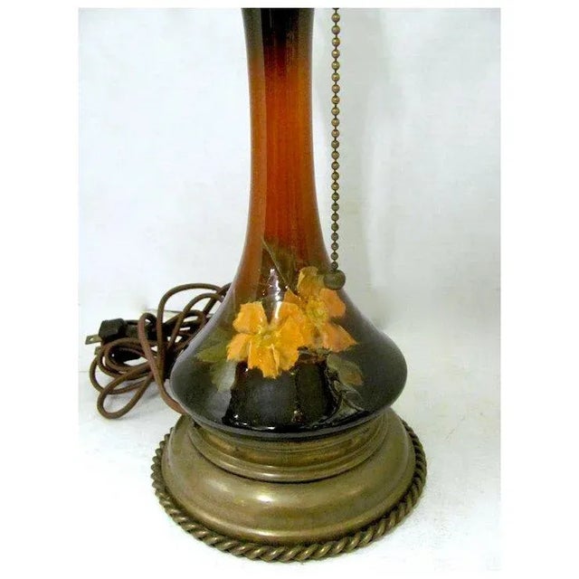 Traditional 1910s Pottery Table Lamp For Sale - Image 3 of 10