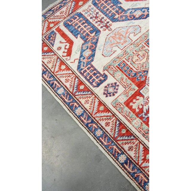 Vintage Colorful Rug with Pattern For Sale - Image 4 of 8