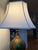 Hollywood Regency Mid 20th Century Hollywood Regency Hand Blown Glass Lamp With Gold Overlay For Sale - Image 3 of 6