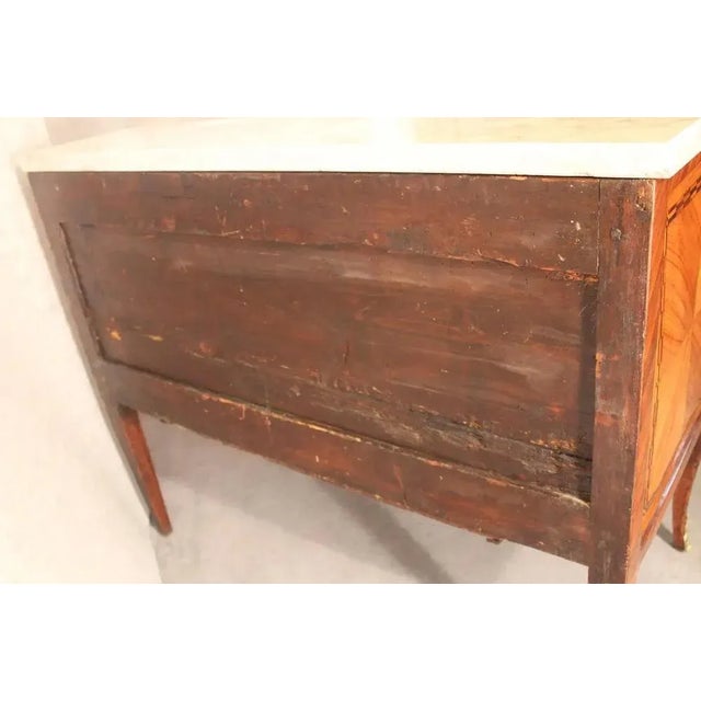 Late 18th Century Louis XVI Chest of Drawers with Marble Top, France, 1780s For Sale - Image 5 of 6