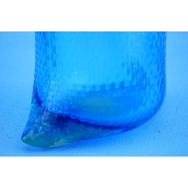 Vintage Bag-Shaped Vases in Sea Blue Murano Glass from Cenedese Glassworks, Italy, 1970s, Set of 2 For Sale - Image 16 of 18