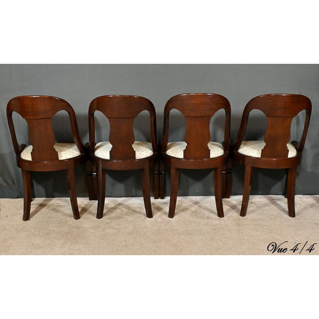 Gondola Chairs in Mahogany, Set of 4 For Sale - Image 15 of 18