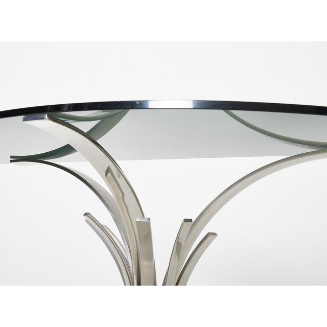 Blue Vintage Console Table by Maria Pergay for Design Steel, 1972 For Sale - Image 8 of 12