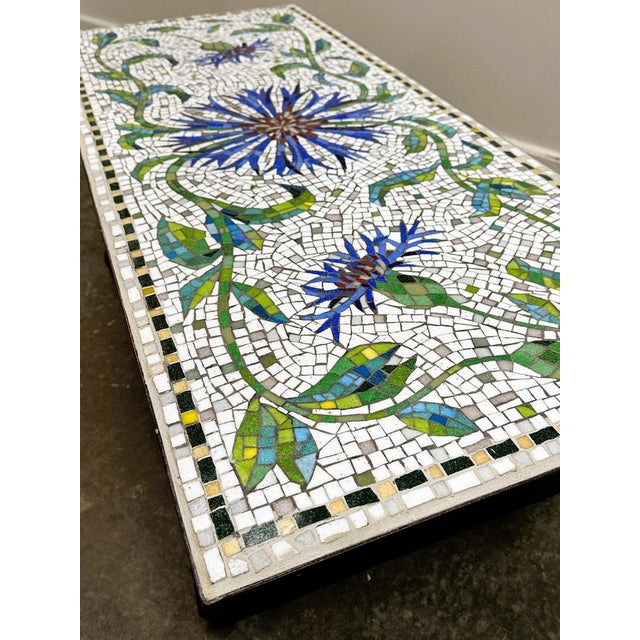 Wrought Iron Handmade Mosaic Coffee Table, France, 1960s For Sale - Image 6 of 11