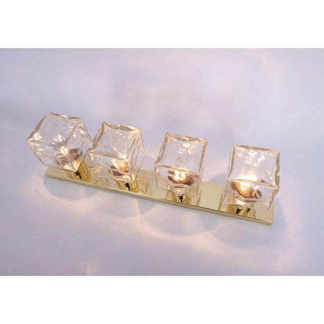 1970s Large Murano Glass Wall Light Cube attributed to Kalmar, Austria, 1970s, Set of 2 For Sale - Image 5 of 18